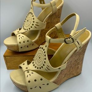Charlotte Russe Sz 8 Cork Wedge Heels